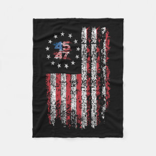 45 47 President 47 American Flagga Donald Fleecefilt