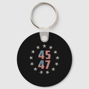 45 47 President Retro Vintage USA flagga 2024 Nyckelring