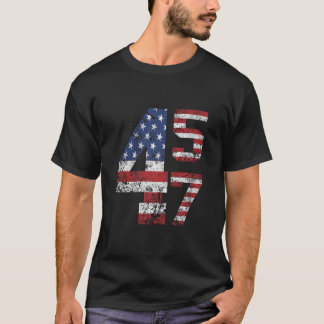 45 47 Trump 2024 American Flagga T Shirt
