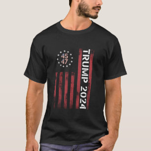 45 47 Trump 2024 Second Term Betsy Ross American F T Shirt