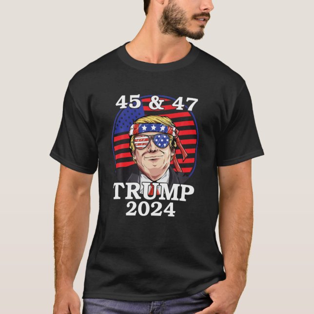 45 47 Trump 2024 T Shirt (Framsida)