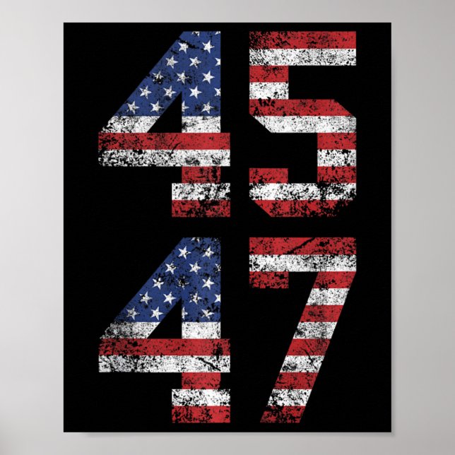 45 47 Trump 2024 Tanktop Poster (Framsidan)