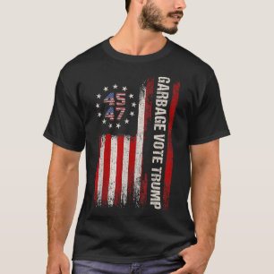 45 47 Trump 2024 Val Amerikanska Flagga Vo T Shirt