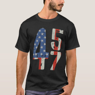 45 47 Trump 2025 American Flagga (på baksidan) T Shirt