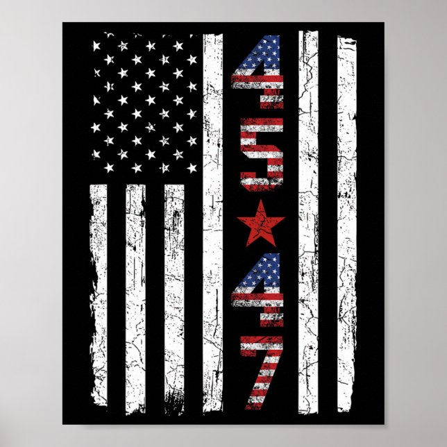 45 47 Trump President Inauguration Usa Retro Trump Poster (Framsidan)