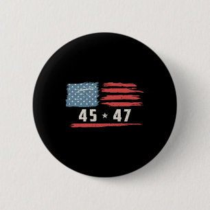 45 47 Trump President Vintage American Flagga 2024 Knapp
