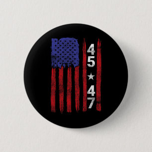 45 47 Trump Presidentvalet 2024 Patriotiskt U Knapp