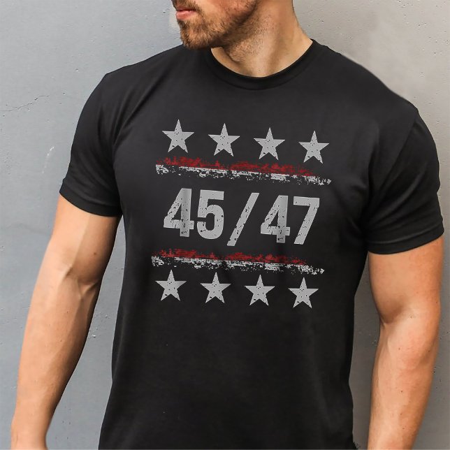 45 47 Trump Won President USA flagga MAGA T Shirt (Skapare uppladdad)