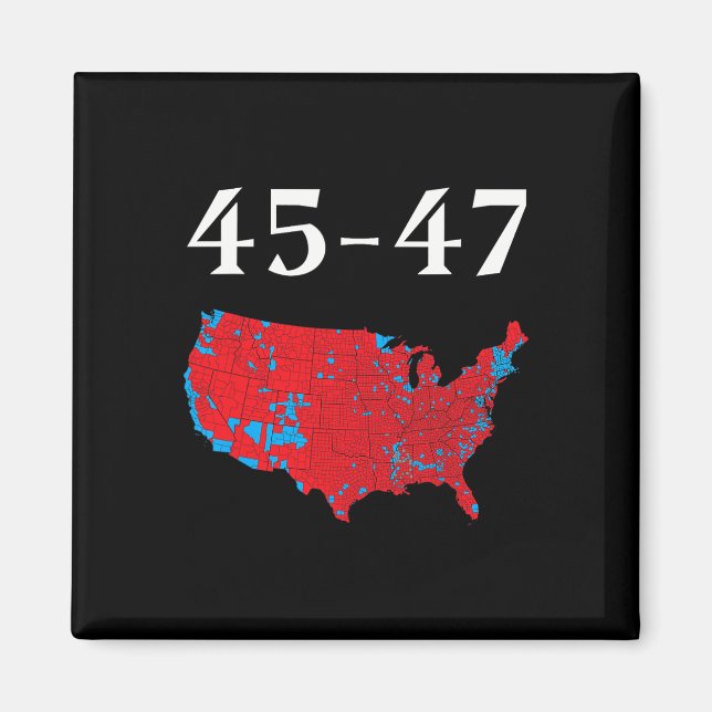 45 47 Trumpval Karta 2024 Magnet (Framsidan)