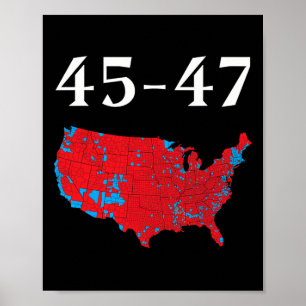 45 47 Trumpval Karta 2024 Poster