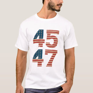45 47 USA-flagga T Shirt