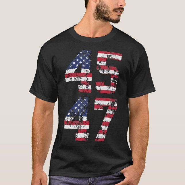 45 47 Vintagar stressad T Shirt (Framsida)