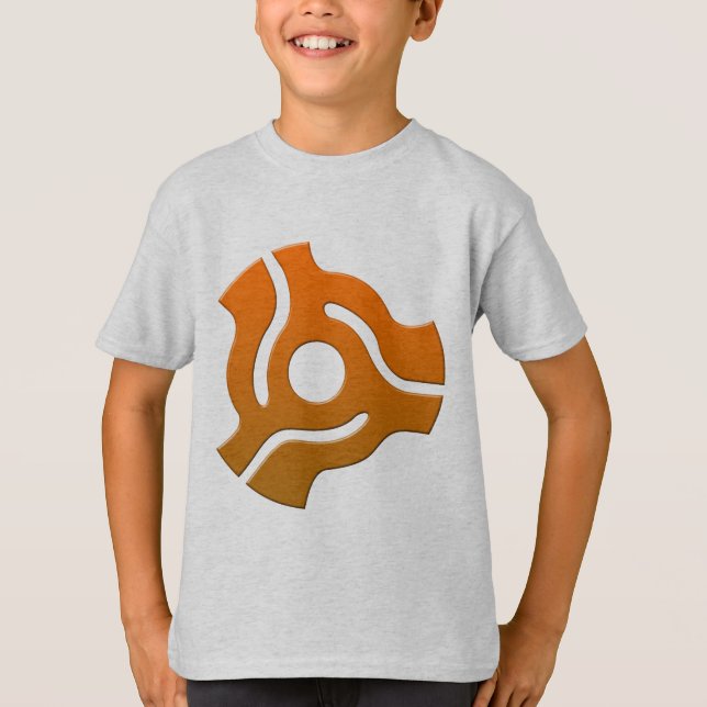 45 adapter - diskjockey för DJ för Tee Shirt (Framsida)