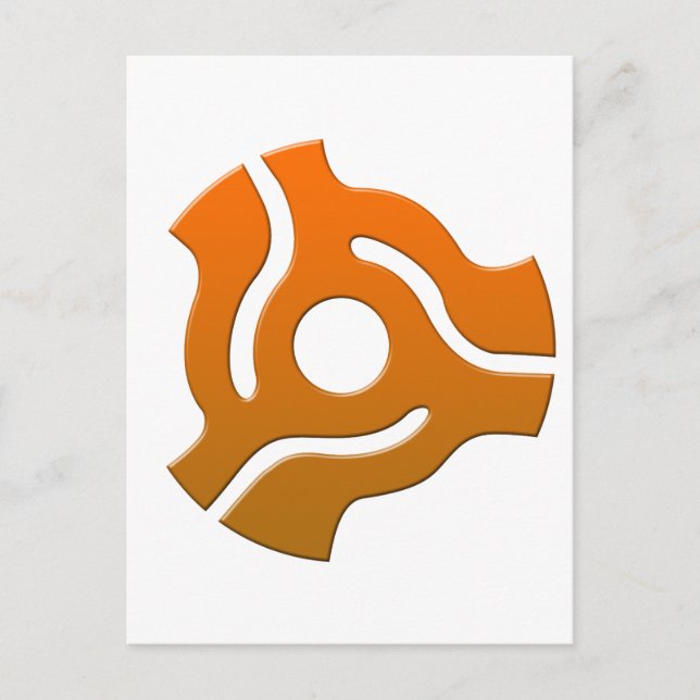 45-adapter - Turntable Vinyl Record DJ-skiva Vykort (Framsida)