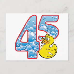 45 Ålder Anka Vykort