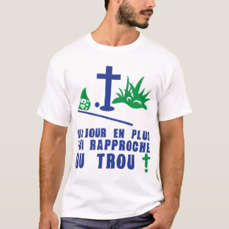 45 ans croix golf trou cimetiere anniversaire t shirt