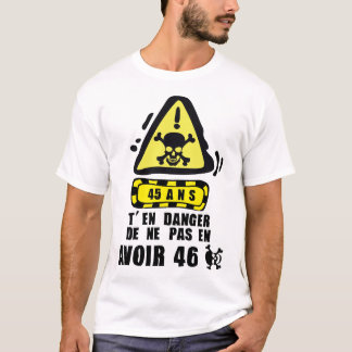 45 ans danger panneau tete mort anniversaire t shirt
