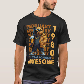 45 år gammal Coola Fantastisk sedan februari 1980 T Shirt