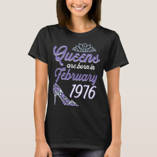 45 år gammal dag februari 1976 45:e födelsedagskvi t shirt