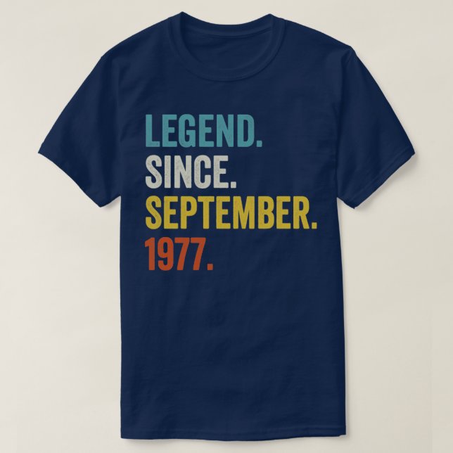 45 år gammal förklaring sedan september 1977 45:e  t shirt (Design framsida)