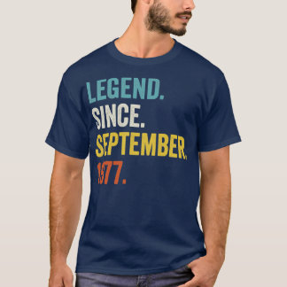 45 år gammal förklaring sedan september 1977 45:e  t shirt
