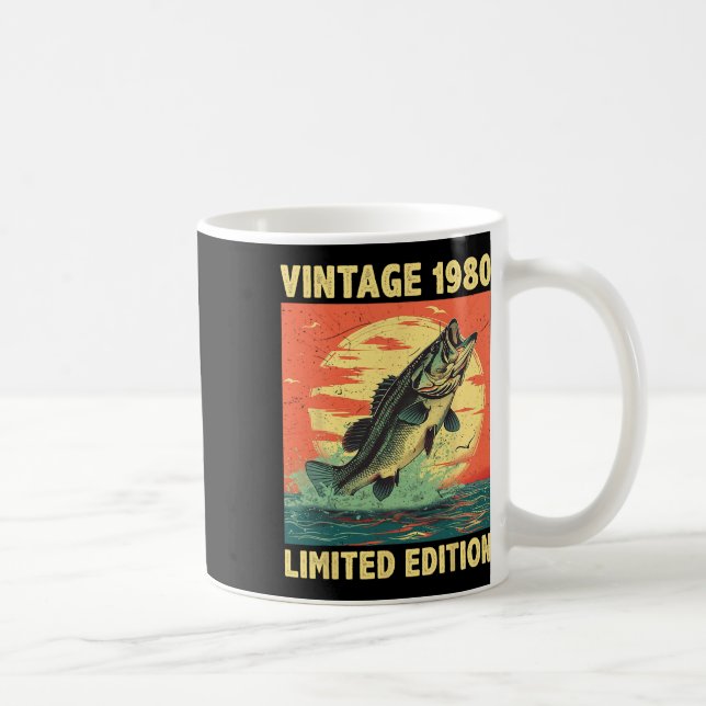 45 år gammal gåva 1980 Fiske Fiskare 45:e Kaffemugg (Höger)