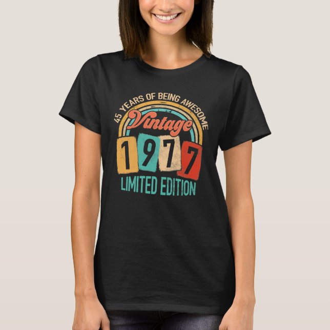 45 år gammal i Fantastisk 1977, 45:e födelsedagen T Shirt (Framsida)