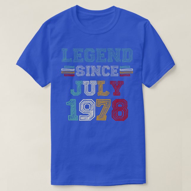 45 år gammalSedan juli 1978 45:e födelsedagen T Shirt (Design framsida)
