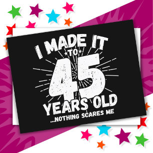 45 år gammalt sarkastiskt minne funny 45:e födelse vykort