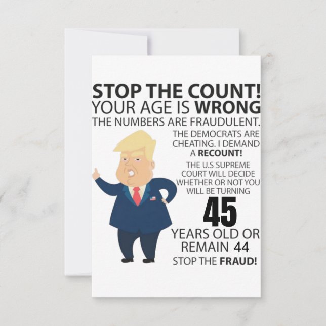 45 år Trump Grattis på födelsedagen nun Funny (Framsida)