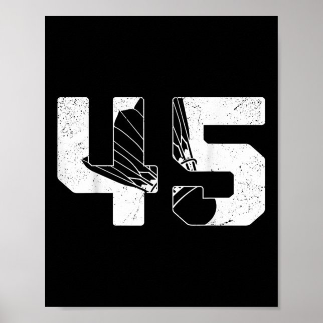 45-årsdag Män Badminton Spelare Badminton 45 år Poster (Framsidan)