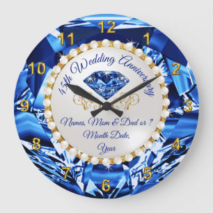 45-årsjubiléet Gift Ideas for Par, stunning  Stor Klocka