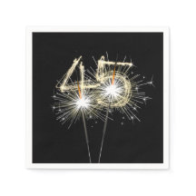 45-årsjubiléet Party Sparklers on Black