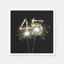 45-årsjubiléet Party Sparklers on Black