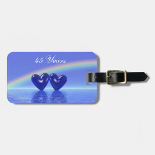 45-årsjubiléet Sapphire Hearts Bagagebricka