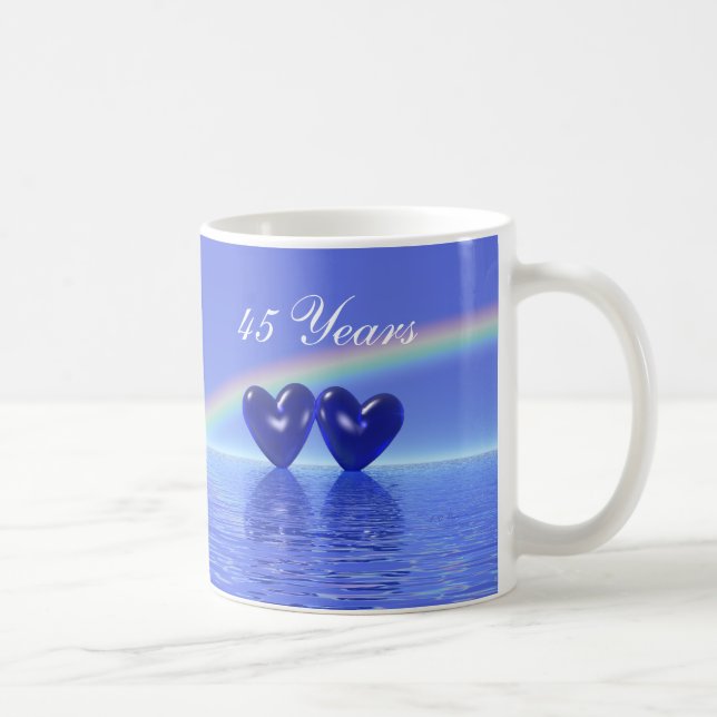 45-årsjubiléet Sapphire Hearts Kaffemugg (Höger)