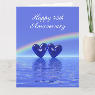 45-årsjubiléet Sapphire Hearts Kort