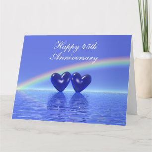 45-årsjubiléet Sapphire Hearts Kort
