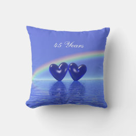 45-årsjubiléet Sapphire Hearts Kudde