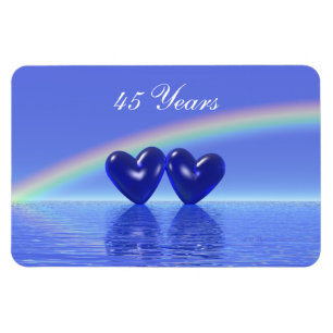 45-årsjubiléet Sapphire Hearts Magnet
