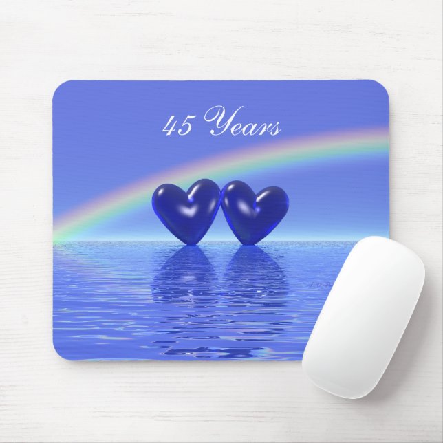 45-årsjubiléet Sapphire Hearts Musmatta (Med mus)