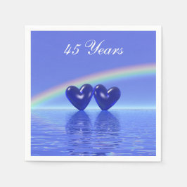 45-årsjubiléet Sapphire Hearts Pappersservett