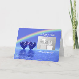 45-årsjubiléet Sapphire Hearts Photo Kort