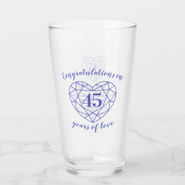 45-årsjubileum 45 år safir blue anpassningsbar glaskopp