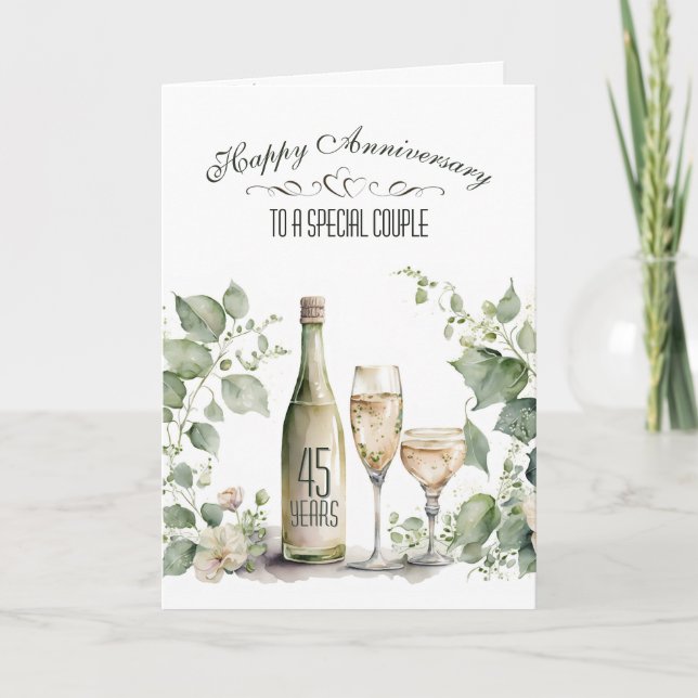 45-årsjubileum för vin och murgröna   kort (Framsida)
