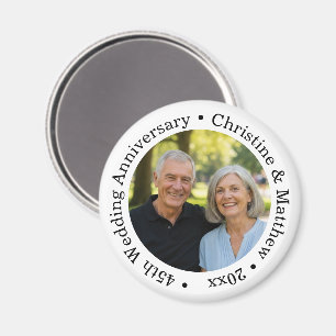 45-årsjubileum Lägg till eget parfoto Magnet