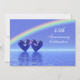 45-årsjubileum Sapphire Hearts Inbjudningar