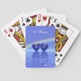 45-årsjubileum Sapphire Hearts Spelkort