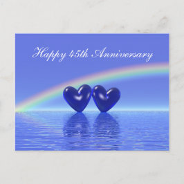 45-årsjubileum Sapphire Hearts Vykort