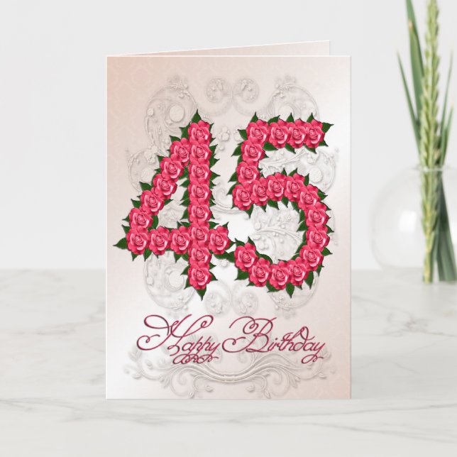 45-årskort med ro och löv kort (Framsida)